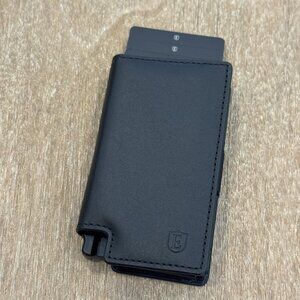 Ekster Leather Parliament Card Wallet Slim in Nappa Black Smart Cash Cards